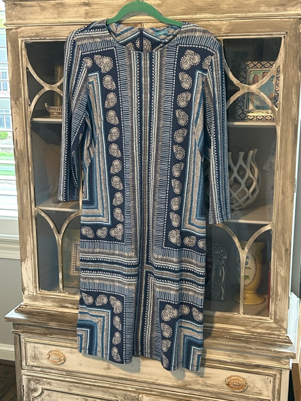 J. McLaughlin Blue Multi-Pattern Dress - Picture 4 of 8